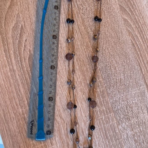 Necklace with beads in black and dark gray shades like new