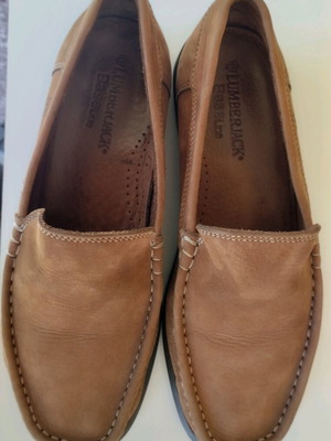 Lumberjack men's boat shoes used, size 43, tan suede