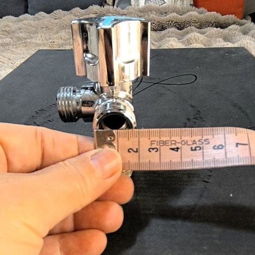 Arco A-80 Angle Valve with Two Outlets, Like New, Polished Chrome