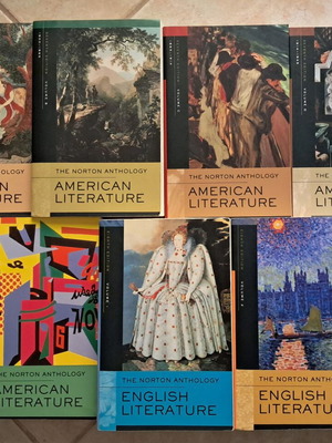 The Complete English & American Literature Norton Anthology, 7 academic books used