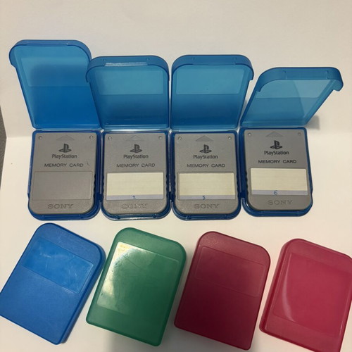 Sony PlayStation 1 Memory Cards pack with protective cases