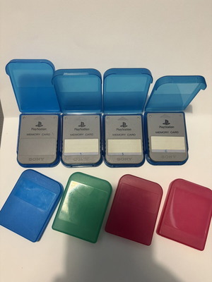 Sony PlayStation 1 Memory Cards pack with protective cases