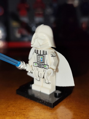Jedi Vader φιγούρα σαν καινούργια με βάση, λευκή κάπα, μπλε lightsaber