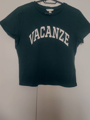 H&M women's crop top Large green like new