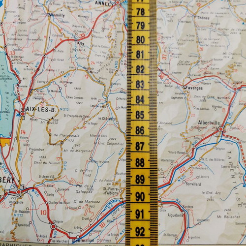 Vintage Switzerland Road Map used from Kümmerly+Frey 1950s-60s