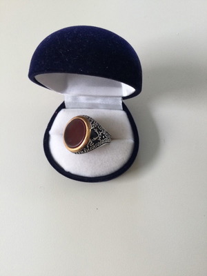 Men's 925 ring handmade with agate new