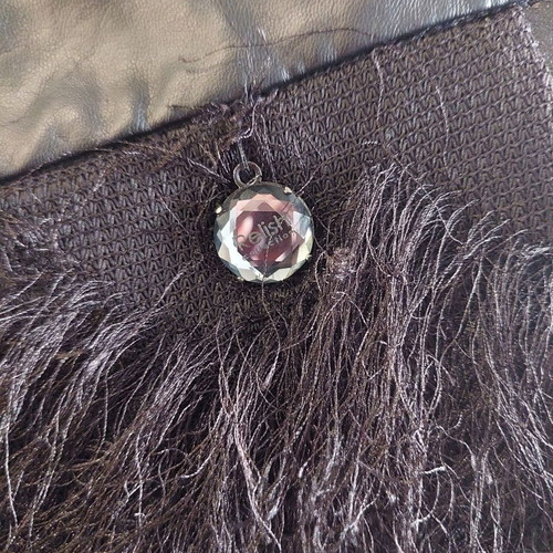 Relish eco leather black shorts new, with fringes