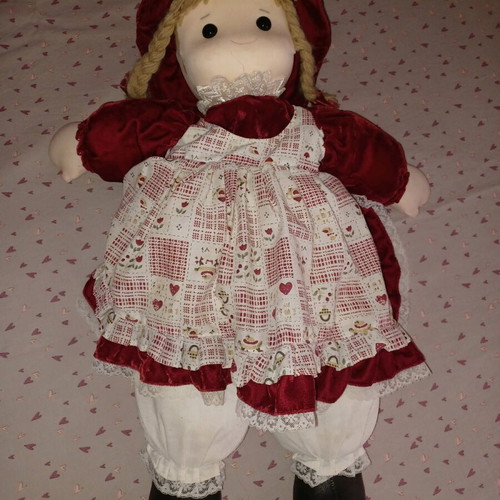 Cloth doll used with polystyrene head 60 cm