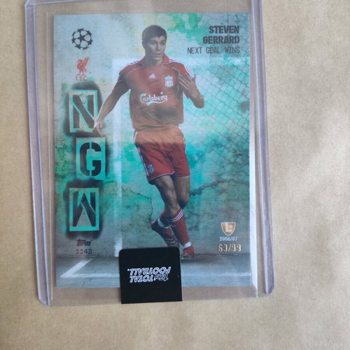 Topps Total Football Steven Gerrard 99 Liverpool card sealed