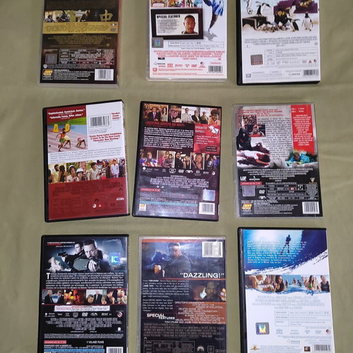 DVD movie pack of 9 used films with subtitles, comedy and adventure