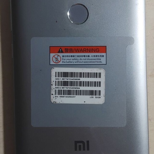 Xiaomi Redmi Note 4 used with cracked screen glass, 32GB, Dual SIM