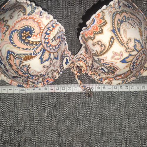 Women's Bandeau Halter Swimwear Top with Paisley Print like new, size M