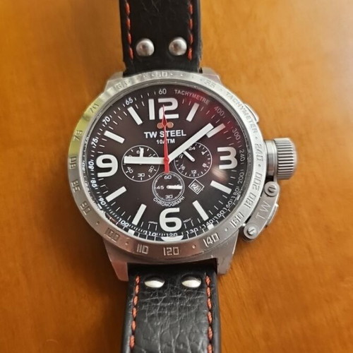 TW Steel men's wristwatch, black, chronograph