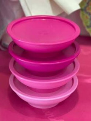Σετ μπολ Tupperware Blossom με καπάκια, 4 τεμάχια, 400 ml