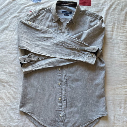 Zara Man men's shirt grey melange like new, size M