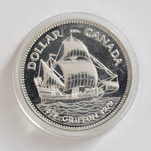 Canada 1 dollar 1979 used silver coin Griffon 1679 - 1979