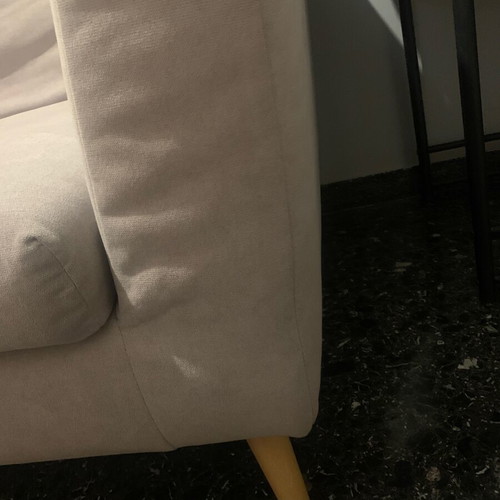 Sato three-seater sofa like new, stone color, pet friendly fabric