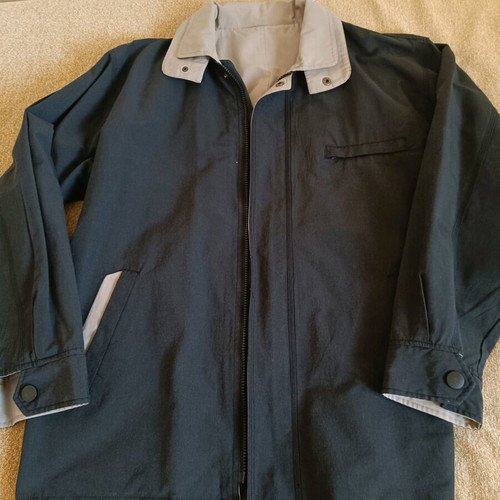 Men's double face jacket like new, beige and blue, size L