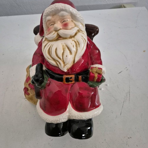 Porcelain Santa Claus on Sleigh for Cookies new