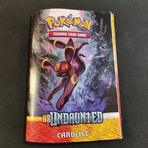 Pokémon TGH HS Undaunted rulebook like new