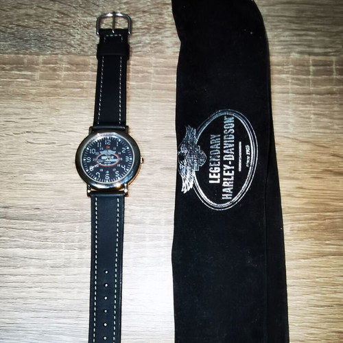Harley Davidson watch new with black leather strap men's