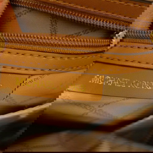 Michael Kors Rhea Zip Πλάτης καινούργιο, vanilla μπεζ και χρυσαφί