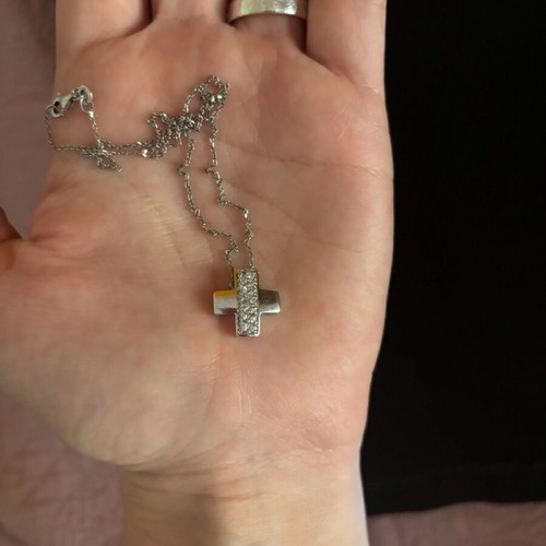 Silver necklace used