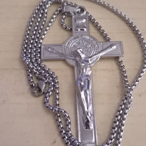 Steel Cross pendant new, size 7.2x4cm