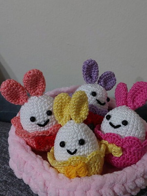 Easter eggs bunnies new