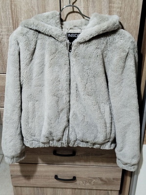 Women's fur jacket size M beige like new