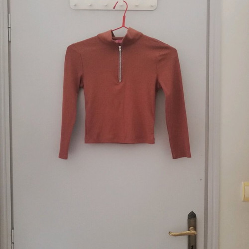 Pink Woman brown fitted t-shirt size S like new