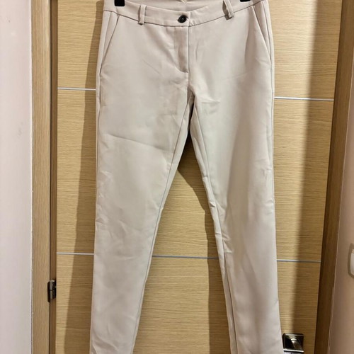 Fitted fabric pants like new, beige, size XS