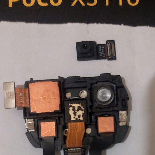 Poco X3 Pro cameras set used, front and back with rear glass