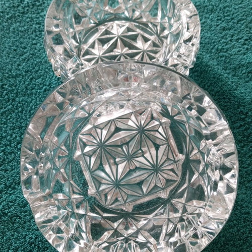 Ashtrays pair new, crystal, heavy