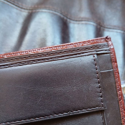 Lapel leather accessories set new with wallet and key holder