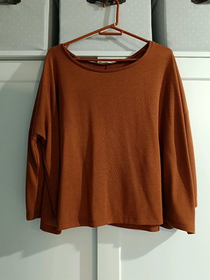 Pink Woman women's blouse used, knitted, brown, size L