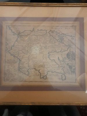 Two authentic engravings used with maps of Peloponnese and the hermit route