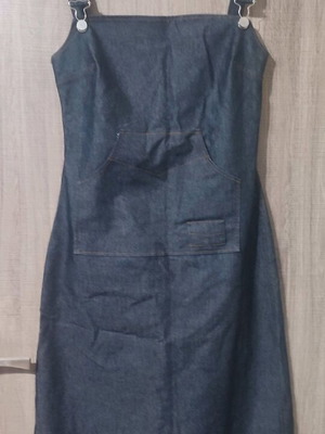 Zara denim dress with straps like new, blue size M
