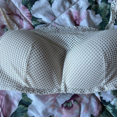 H&M beige lace lingerie set 80C and M new