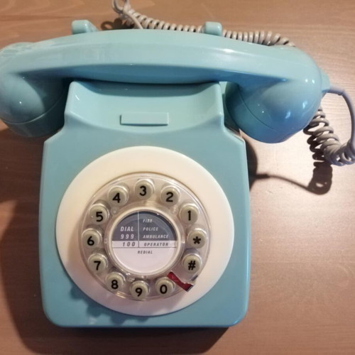 Retro style telephone 1960's 746 French Blue used, like new
