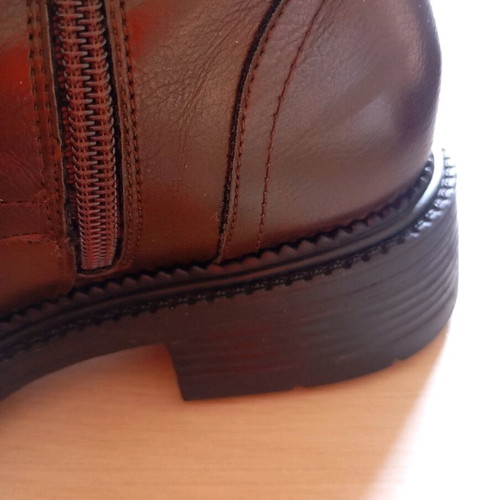Brown ankle boots with laces and zipper size 38 like new