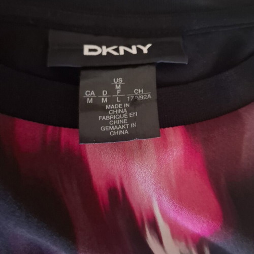 DKNY long multicolor blouse with belt, size S to L