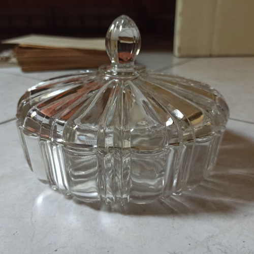 Anchor Hocking Old Cafe Depression Glass Fondue Dish like new