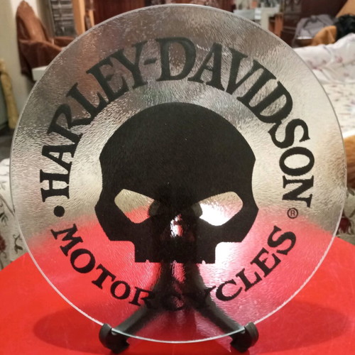 Harley Davidson glass sign like new