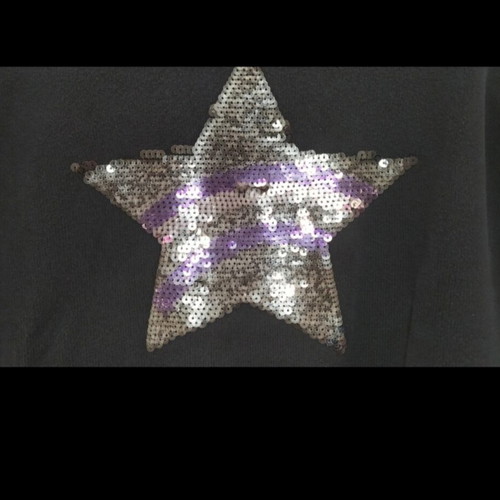 Koton Kids Sweater used, black with sequin star