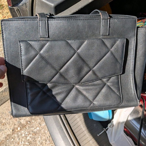 Women's handbag used, black, handles need replacement