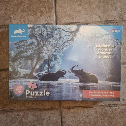 Puzzle Elephants in the Lake, 1000 pieces