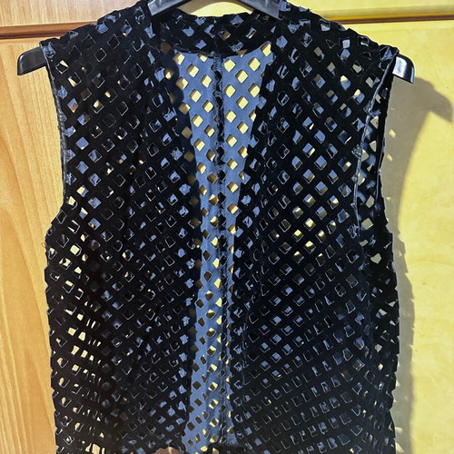 Velvet summer-fall vest, black, size M