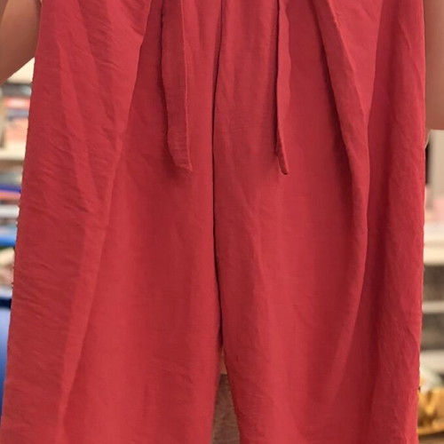 Girls' fuchsia wide pants like new, age 12