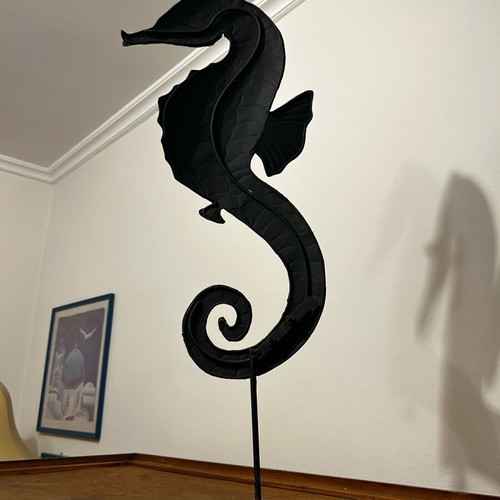 Decorative seahorse like new, capiz shell 65cm